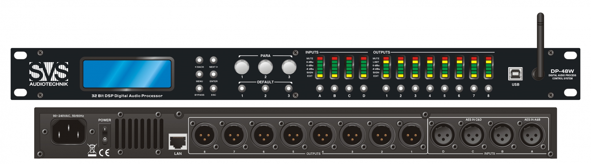 SVS Audiotechnik DP-48W Цифровой процессор: 4 входа 8 выходов в Межгорье